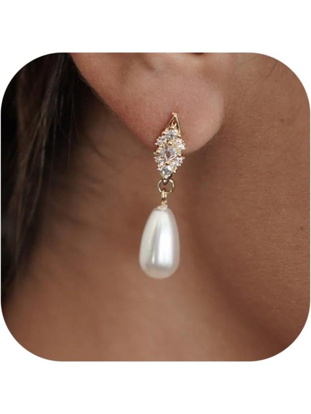 Elegant Gold Pearl Drop Dangle Earrings for Weddings, Bridesmaids & Gifts
